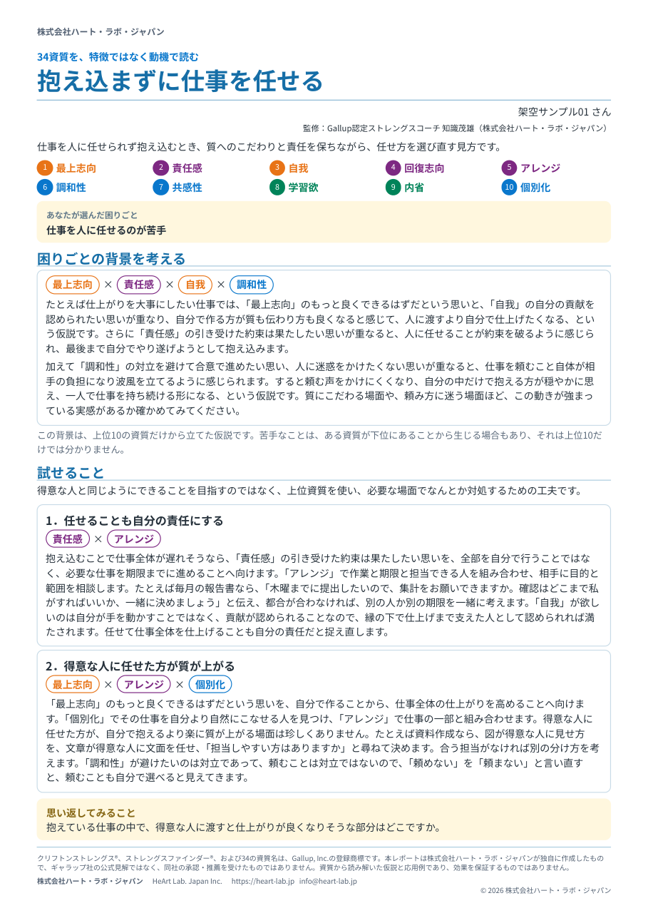 無料レポートの見本