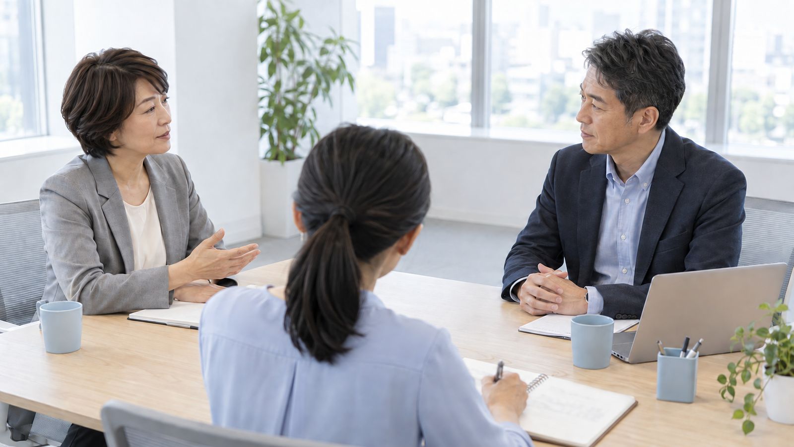 3人1組で行う、管理職向けのロールプレイ